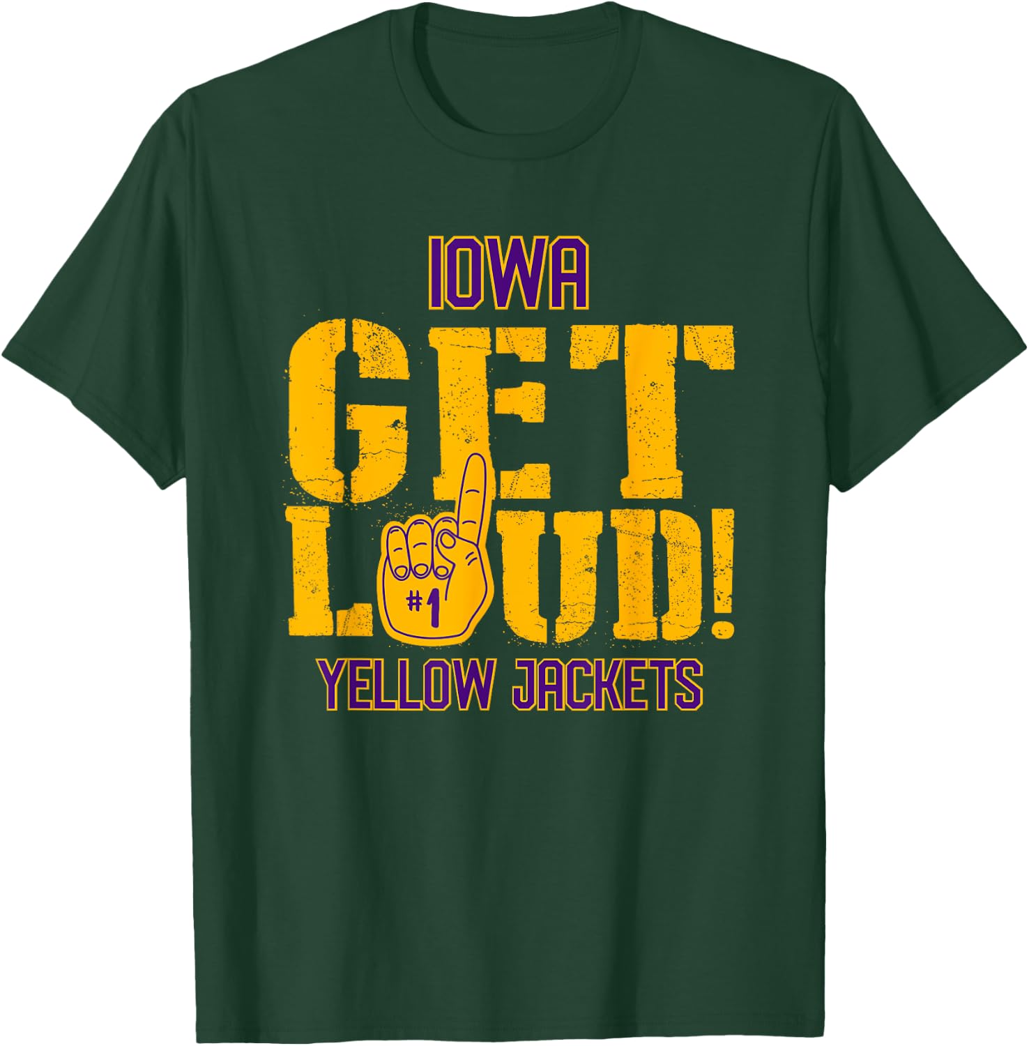 Iowa High School GET LOUD Yellow Jackets T-Shirt - T-Shirt | Forest