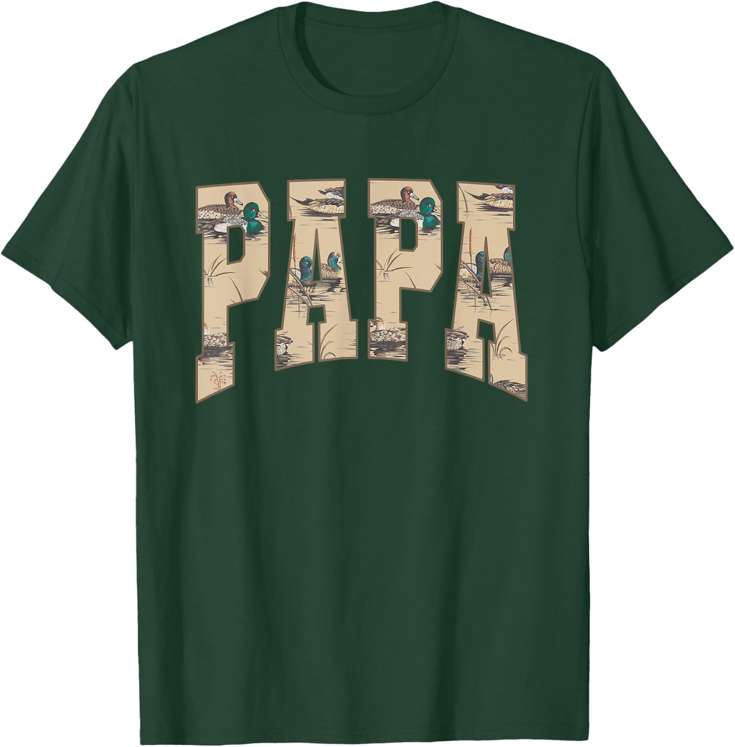 Hunting Papa Duck Camouflage Camo Waterfowl Duck Camo Men T-Shirt - T-Shirt | Forest