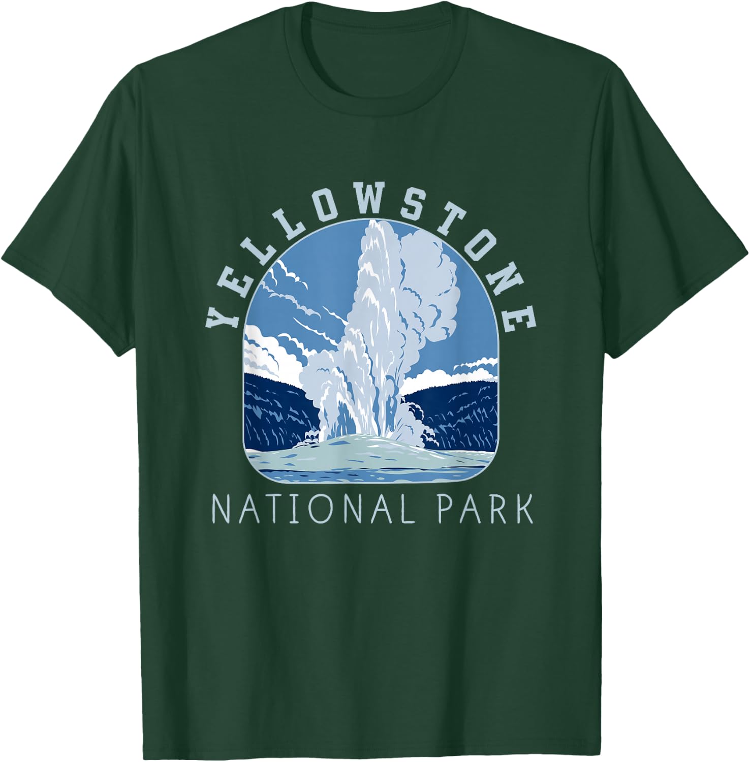 Yellowstone National Park Retro Vintage Old Faithful Gifts T-Shirt - T-Shirt | Forest