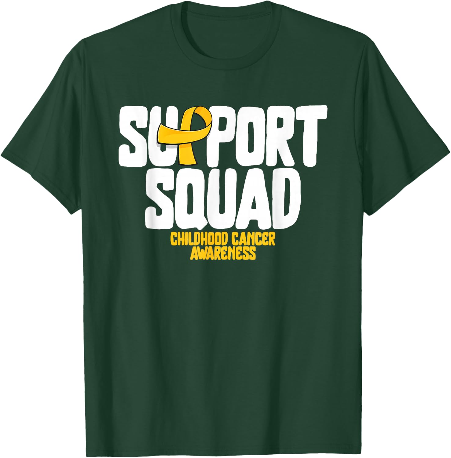 Childhood Cancer Support Squad Childhood Cancer Awareness T-Shirt - T-Shirt | Forest