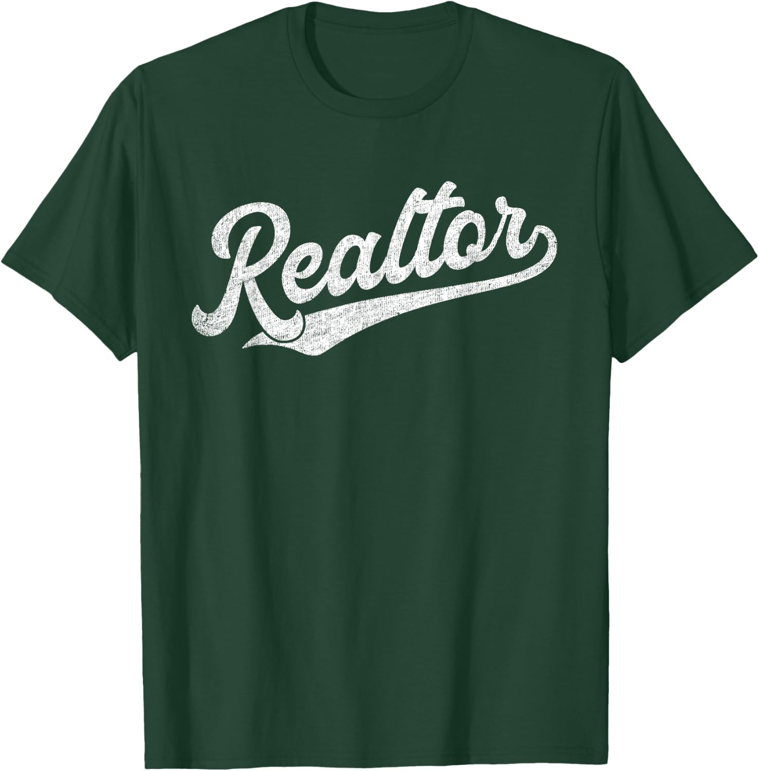 Realtor Real Estate Agent Funny Retro Vintage Men Women Gift T-Shirt - T-Shirt | Forest