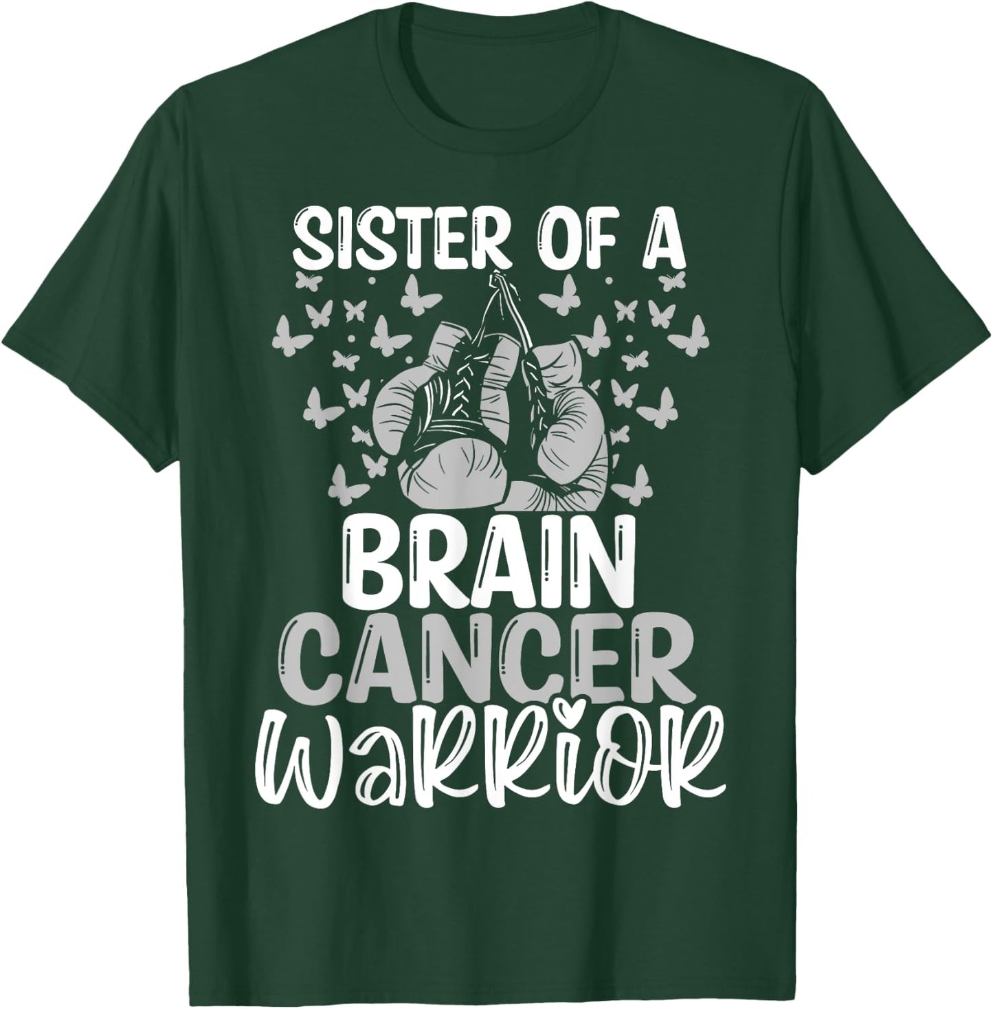 Brain Tumor Awareness Glioblastoma Sister Twins Sibling T-Shirt - T-Shirt | Forest