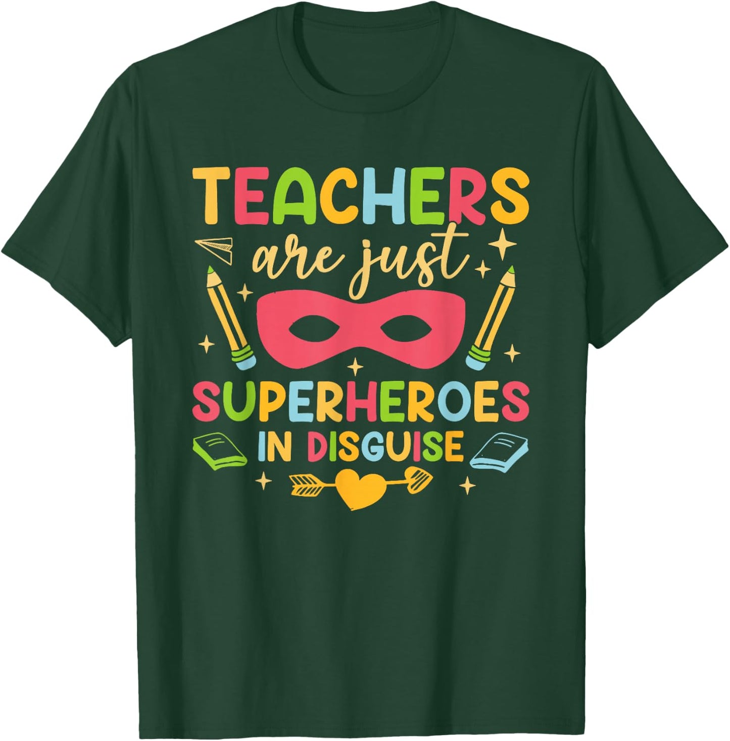 Back To School Teachers Are Superheroes Funny Hand Drawn 2 T-Shirt - T-Shirt | Forest