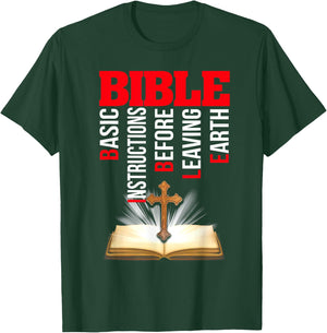 Bible Basic Instructions Before Leaving Earth T-Shirt - T-Shirt | Forest