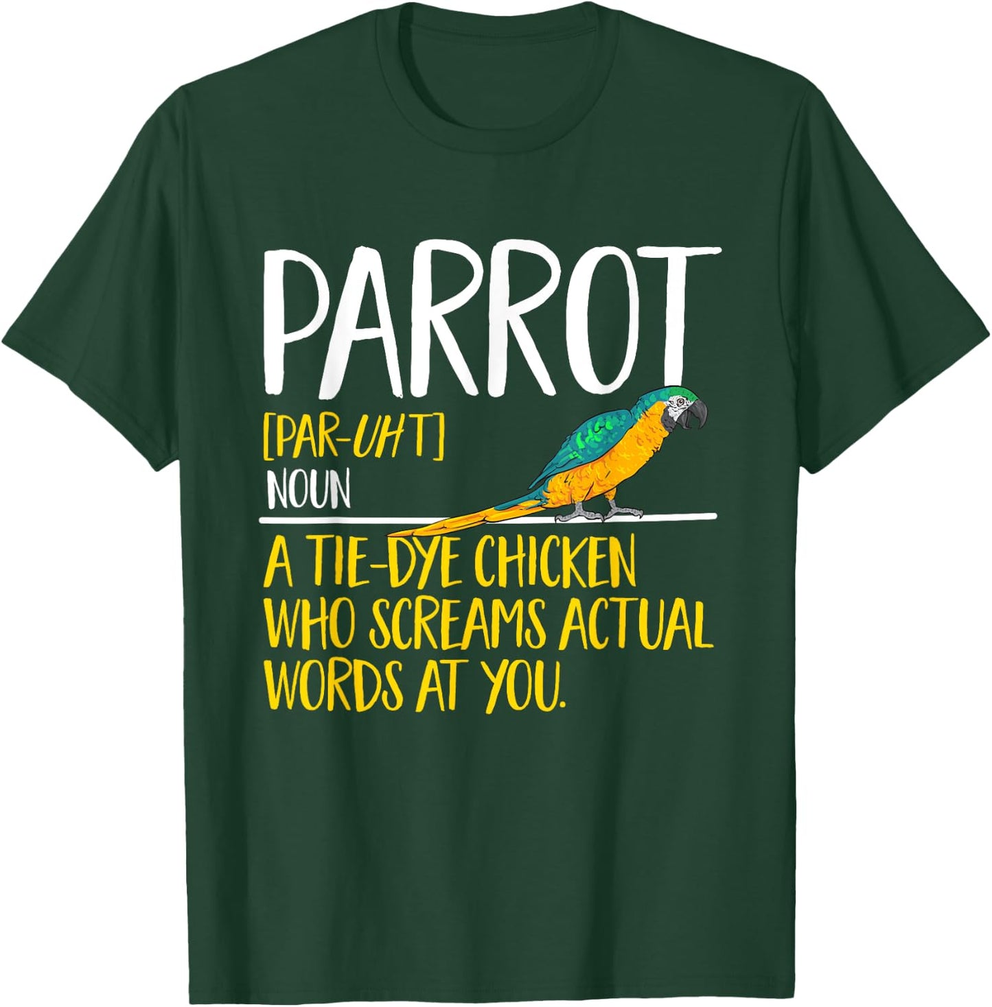 Macaw Parrot Definition Blue And Yellow Macaw T-Shirt - T-Shirt | Forest