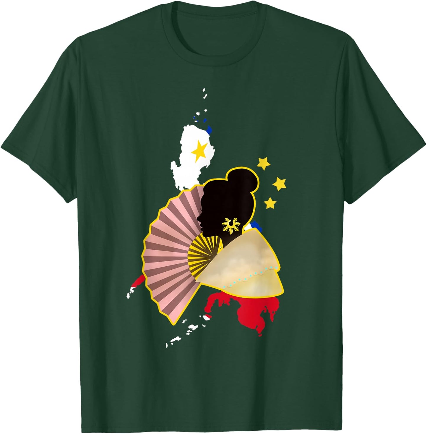 Philippines Pinay Filipina Filipino Flag Day Woman Girl T-Shirt - T-Shirt | Forest