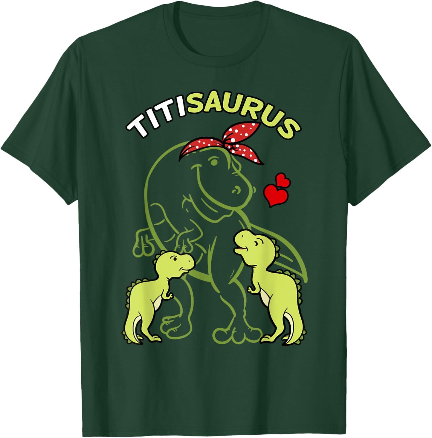 Titisaurus Titi 2 Kids Dinosaur Aunt Day T-Shirt - T-Shirt | Forest