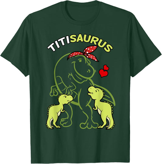 Titisaurus Titi 2 Kids Dinosaur Aunt Day T-Shirt - T-Shirt | Forest