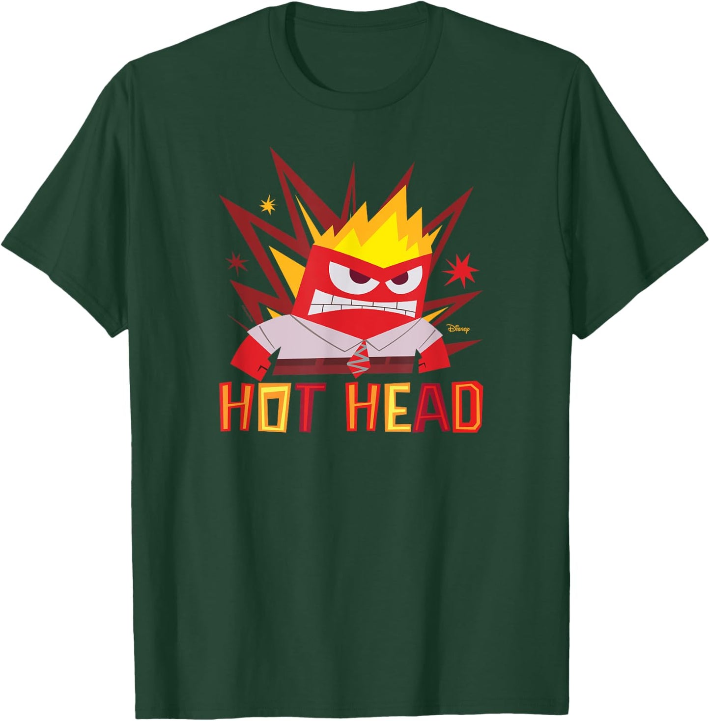 Inside Out 2 - Anger Hot Head Emotion Character T-Shirt - T-Shirt | Forest