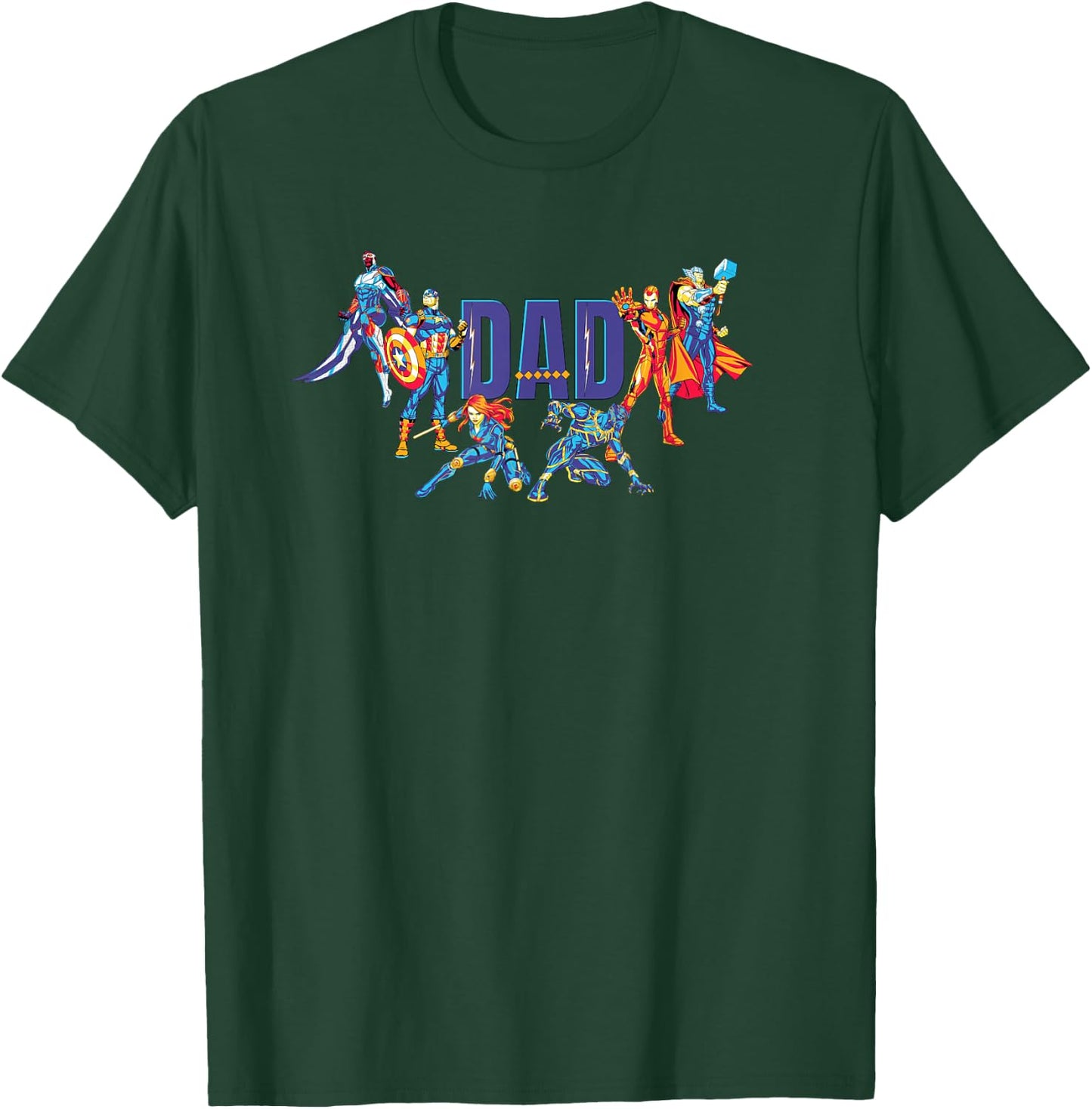 Marvel Super Heroes Avengers Family Vacation Trip Dad T-Shirt - T-Shirt | Forest
