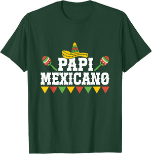 Papi Mexicano Mexican Country Lover Proud Mexico T-Shirt - T-Shirt | Forest