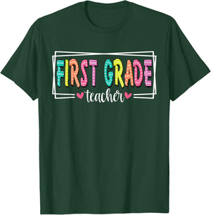 First Grade Teacher Back To School 1st Grade Teacher T-Shirt - T-Shirt | Forest