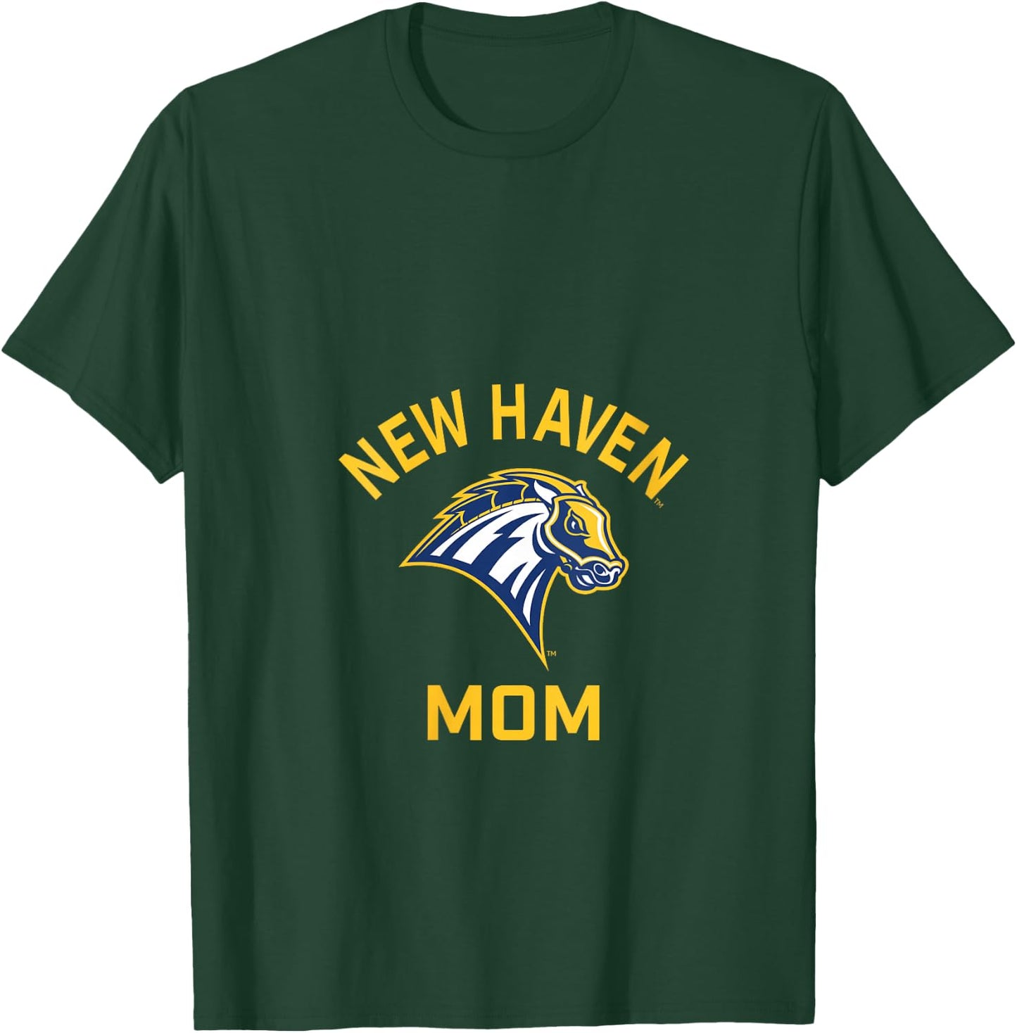 University of New Haven UNH Chargers Arched Mom V-Neck T-Shirt - T-Shirt | Forest