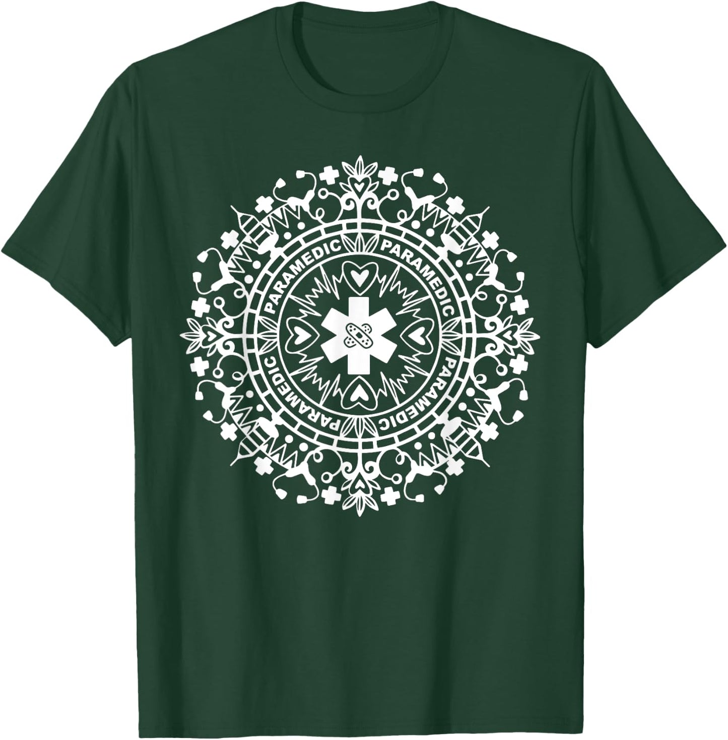 Paramedic Mandala Medical Nursing School Paramedic Student T-Shirt - T-Shirt | Forest