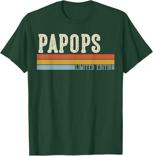 PAPOPS Vintage Grandpa Retro Fathers Day T-Shirt - T-Shirt | Forest