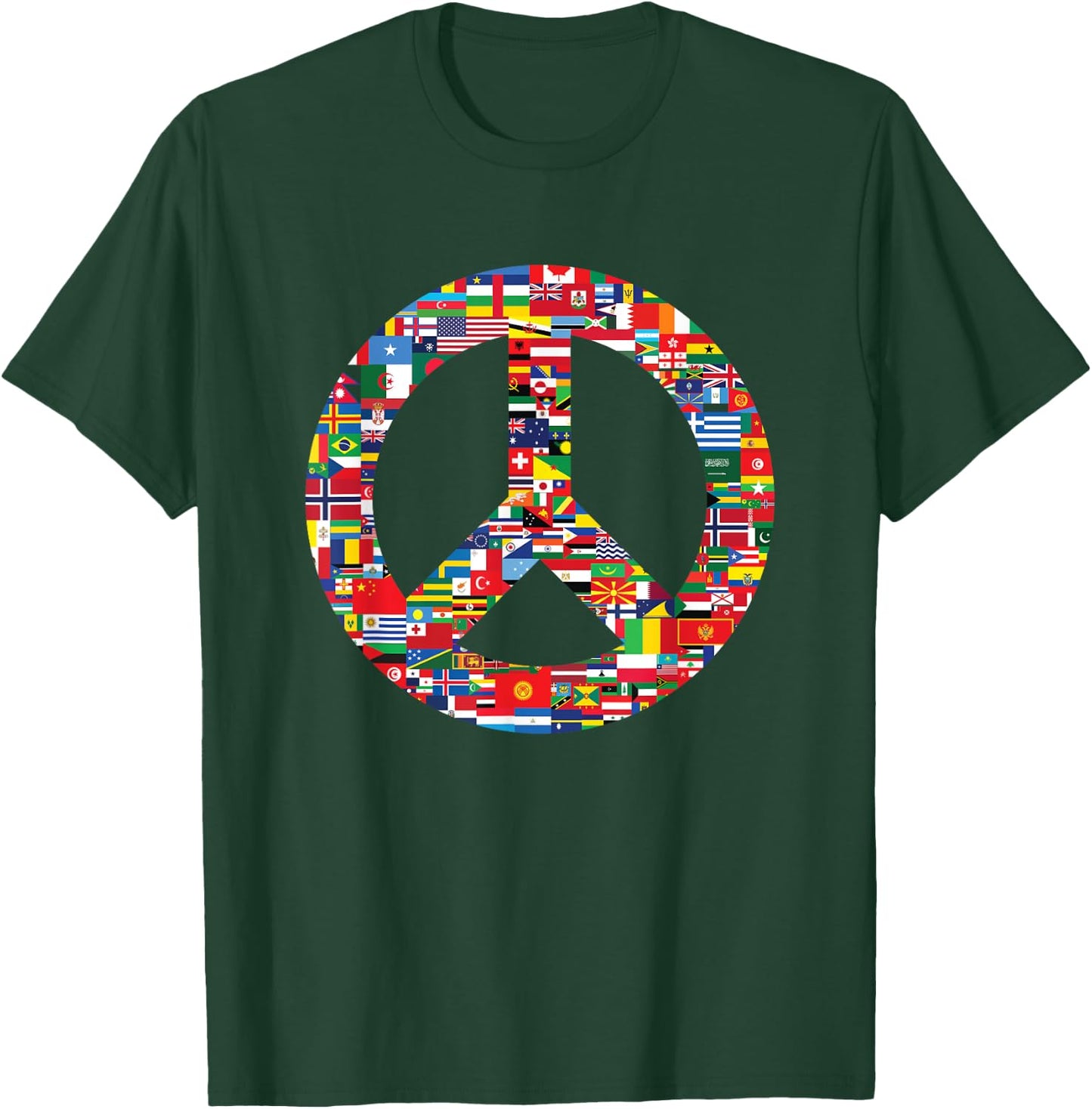 Peace Flags, Countries of the World - Peace Unity Day T-Shirt - T-Shirt | Forest