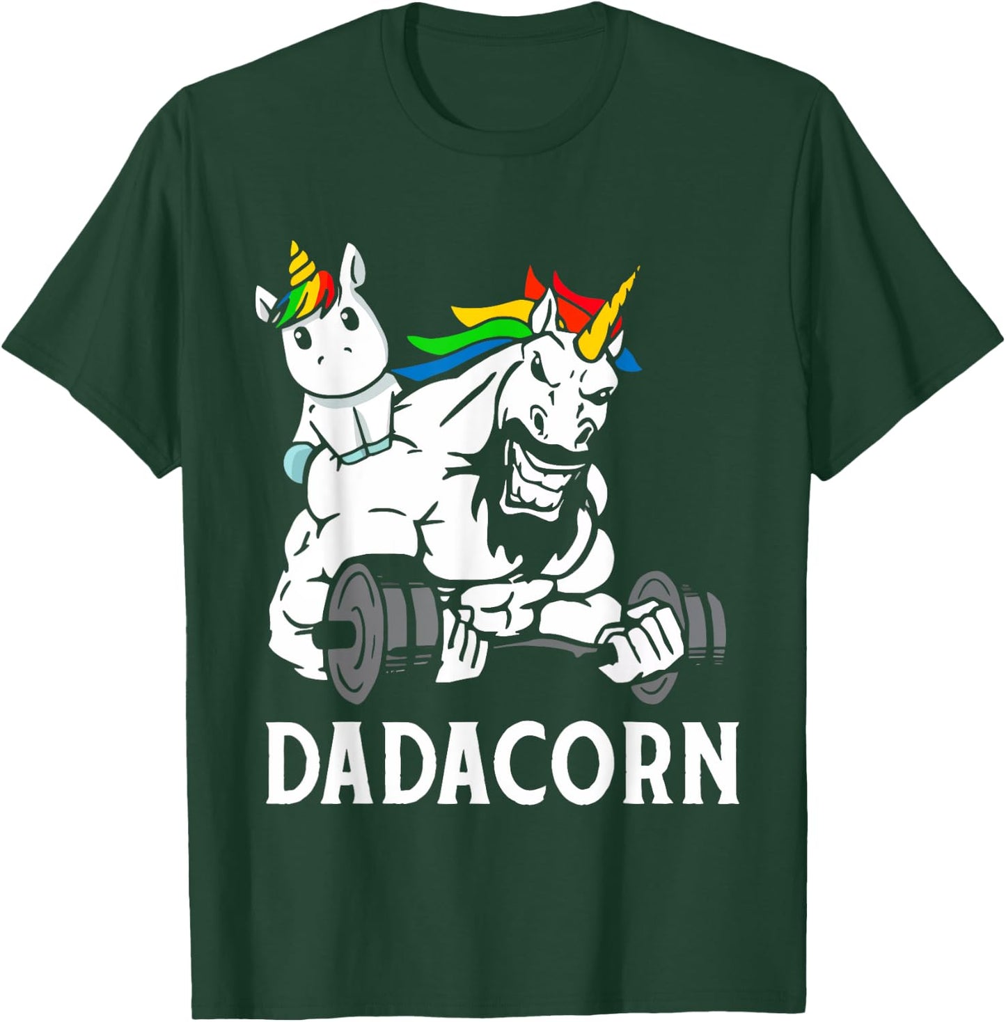 Fathers Day Gift Unicorn Dad Shirt Funny Dadacorn Men T-Shirt - T-Shirt | Forest