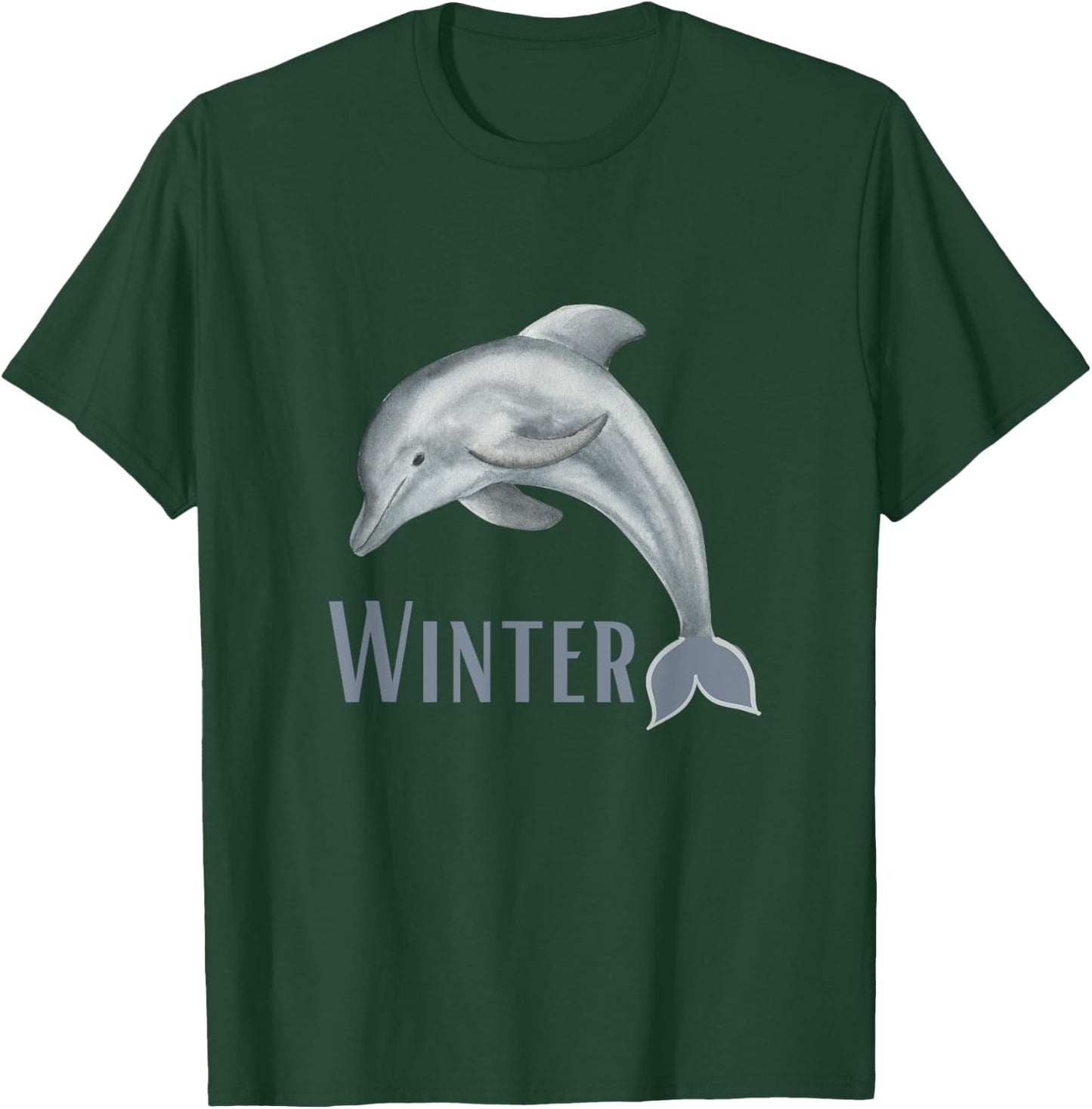 Winter The Dolphin , Dolphin Lover T-Shirt - T-Shirt | Forest