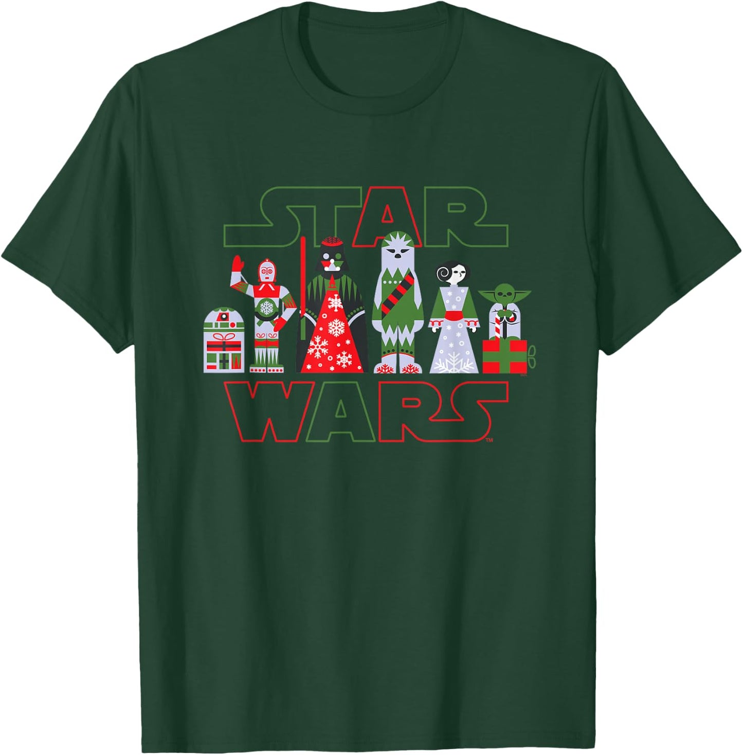 Star Wars Holiday Galactically Festive Christmas Logo T-Shirt - T-Shirt | Forest