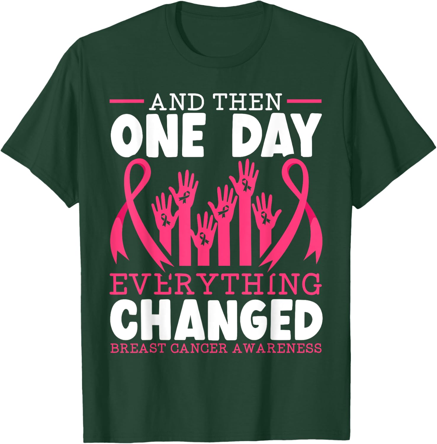 Breast Cancer Warrior Breast Cancer Awareness T-Shirt - T-Shirt | Forest