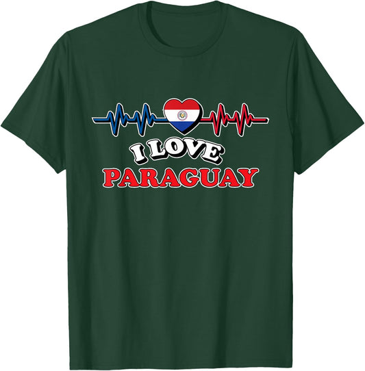 I Love Paraguay Trip Travel Matching Family Vacation T-Shirt - T-Shirt | Forest