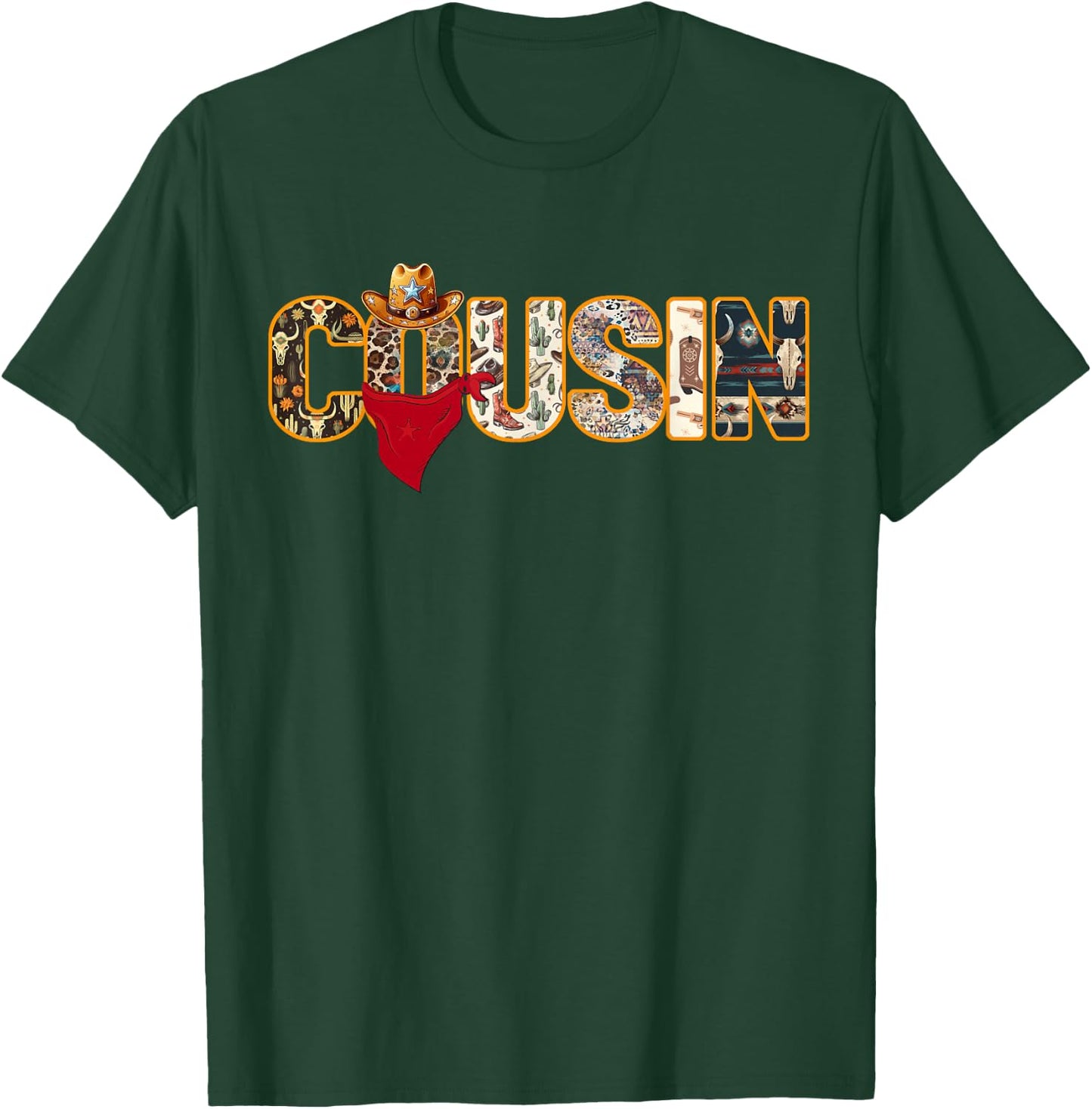 Cousin Of The Birthday Boy Western Rodeo Family Matching T-Shirt - T-Shirt | Forest