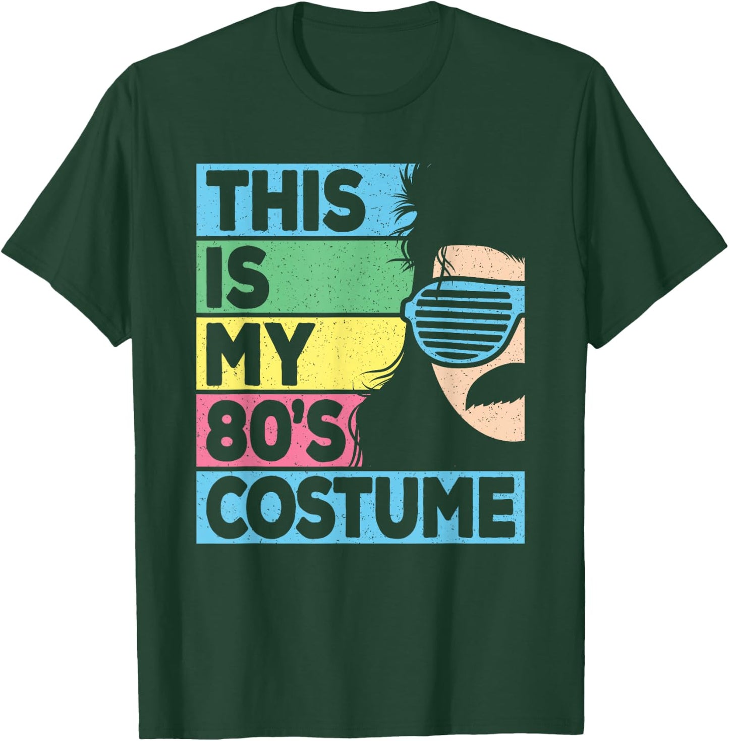 This is My 80's Costume Men 1980s 80s Outfit Disco Party T-Shirt - T-Shirt | Forest