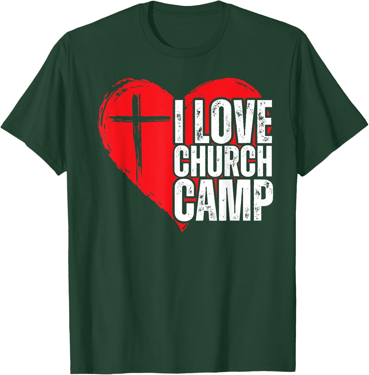 I Love Church Camp VBS Vacation Bible School Jesus VBS Crew T-Shirt - T-Shirt | Forest