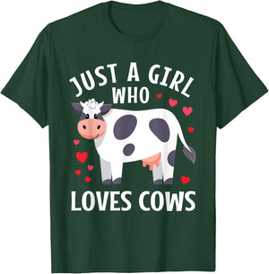 Cute Just A Girl Who Loves Cows Lover Toddler T-Shirt - T-Shirt | Forest
