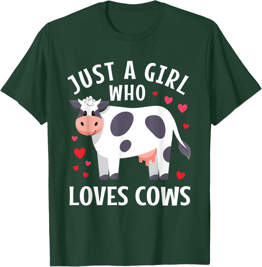 Cute Just A Girl Who Loves Cows Lover Toddler T-Shirt - T-Shirt | Forest