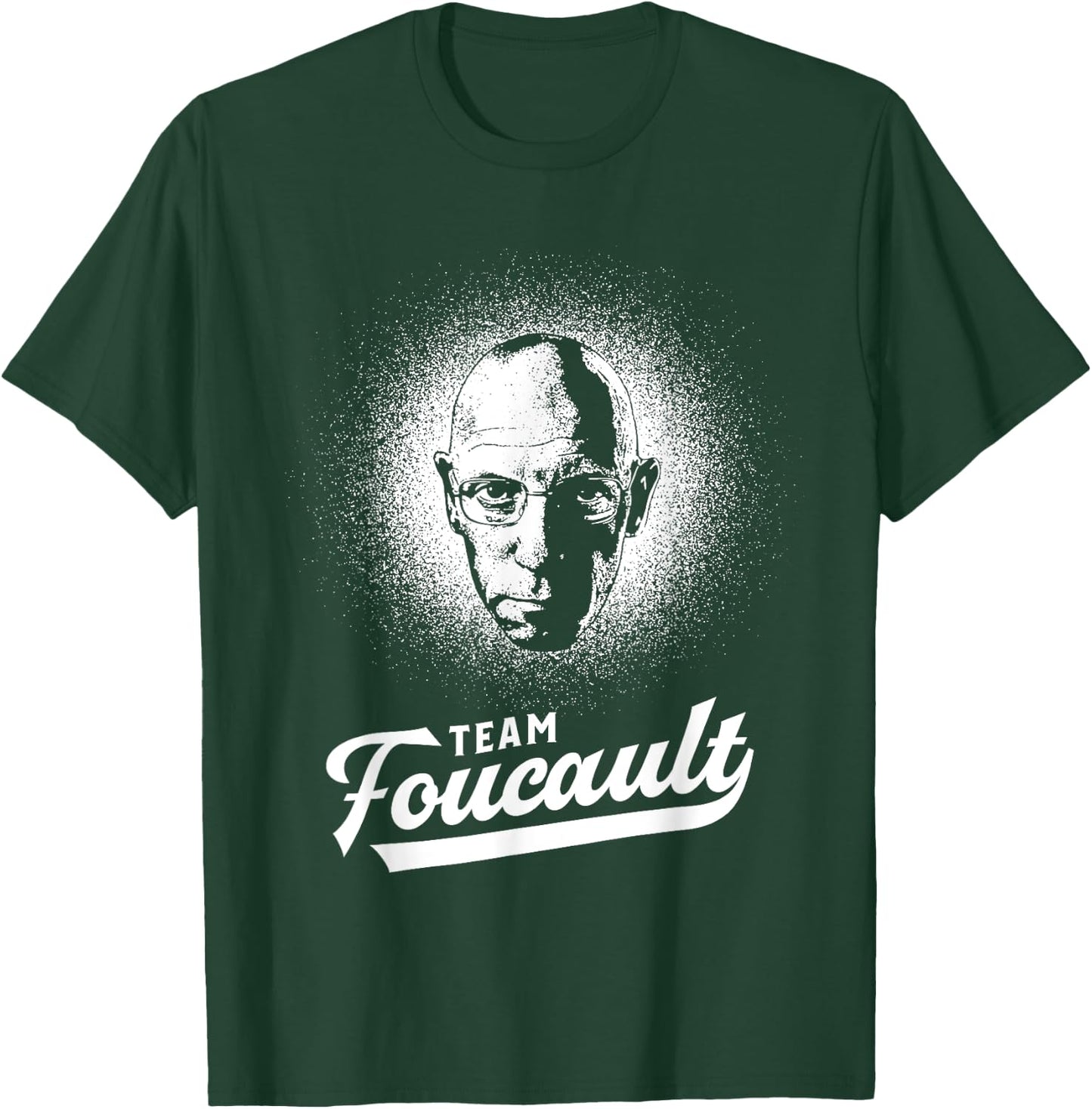 Team Foucault - Philosophy Retro Portrait T-Shirt - T-Shirt | Forest