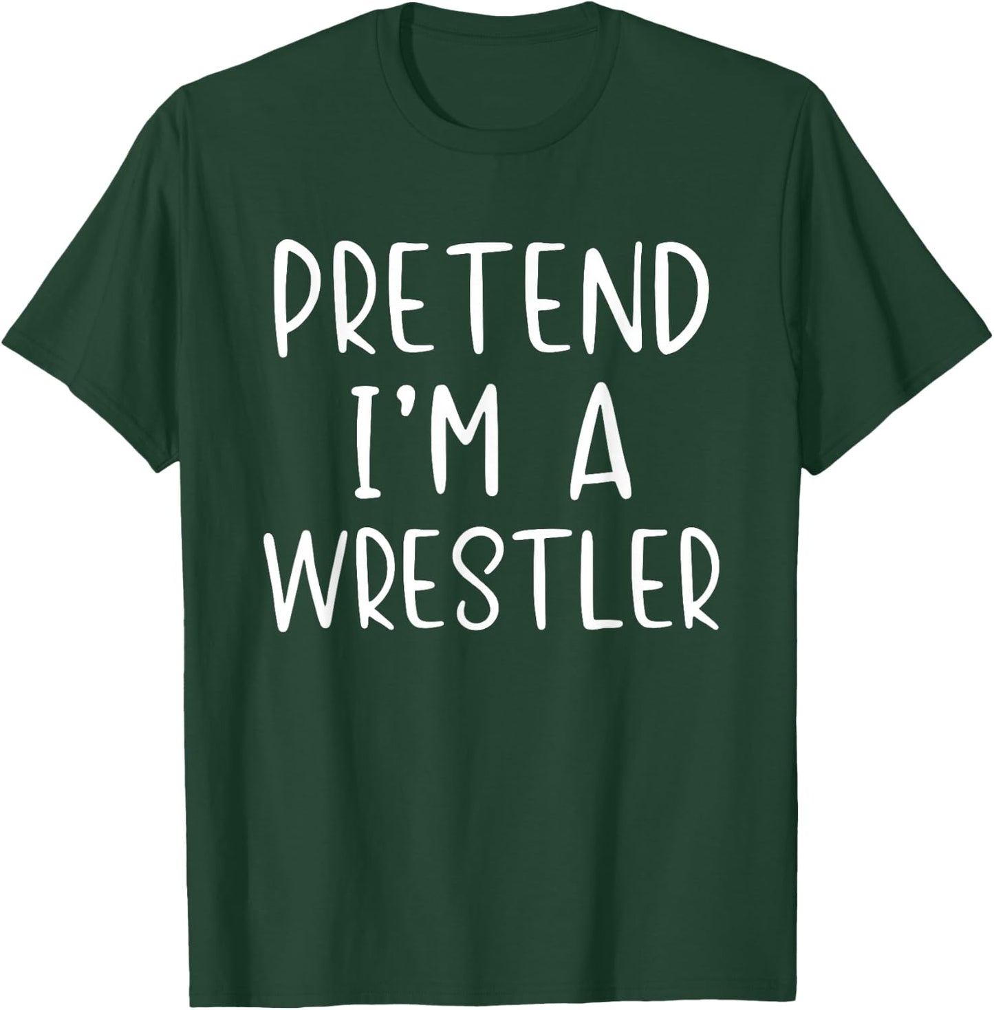 Pretend Wrestler Costume Halloween Simple Funny Wrestling T-Shirt - T-Shirt | Forest