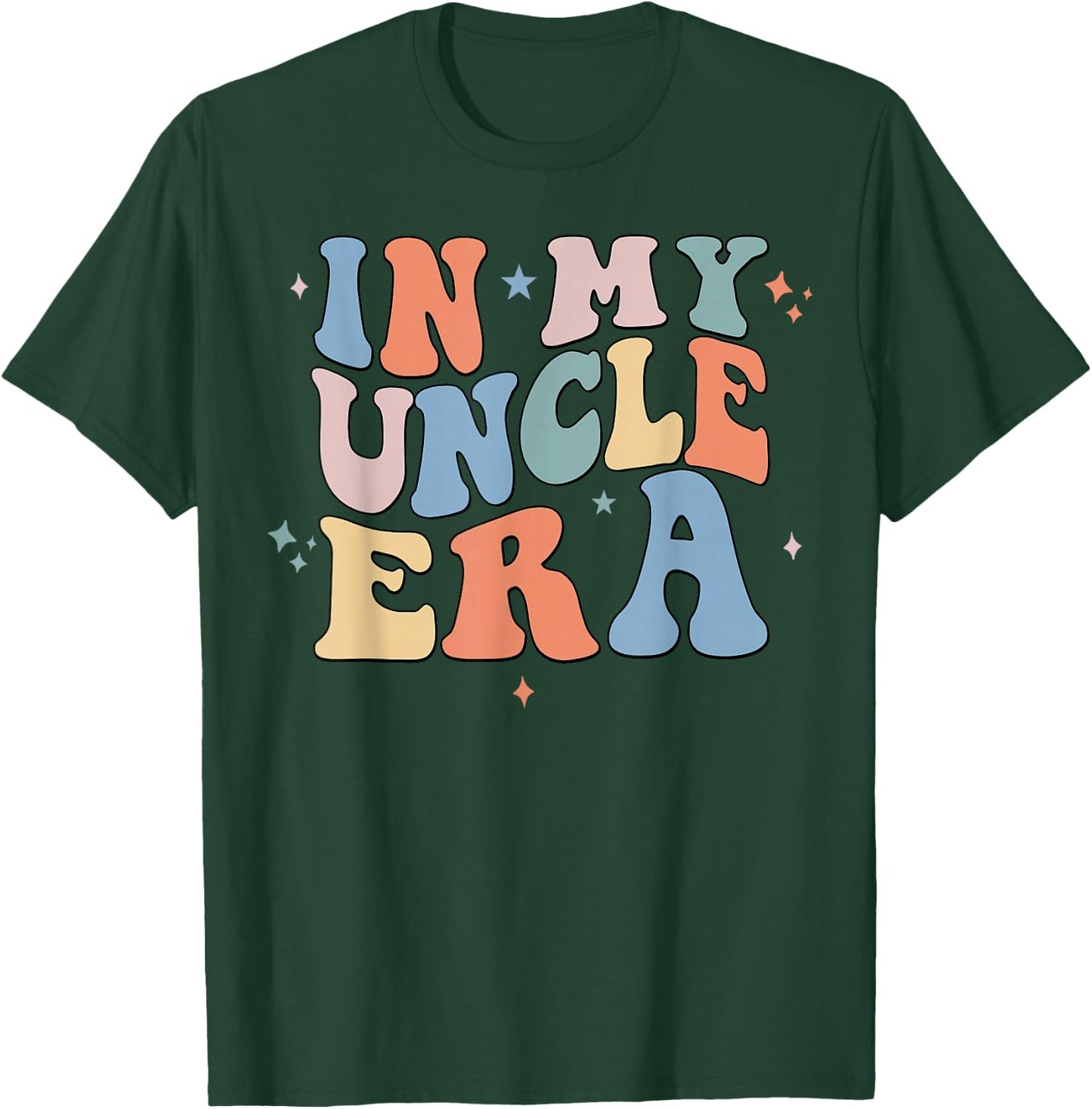 In My Uncle Era Retro Groovy Father's Day T-Shirt - T-Shirt | Forest