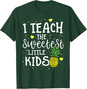 Pineapple Teacher Gift Teach The Sweetest Little Kids Women T-Shirt - T-Shirt | Forest