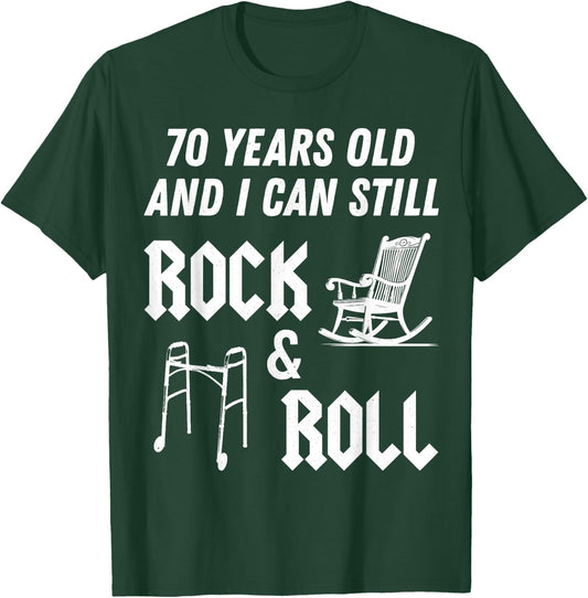 Vintage 70th Birthday Decorations Men Gag Funny 70 Birthday T-Shirt - T-Shirt | Forest