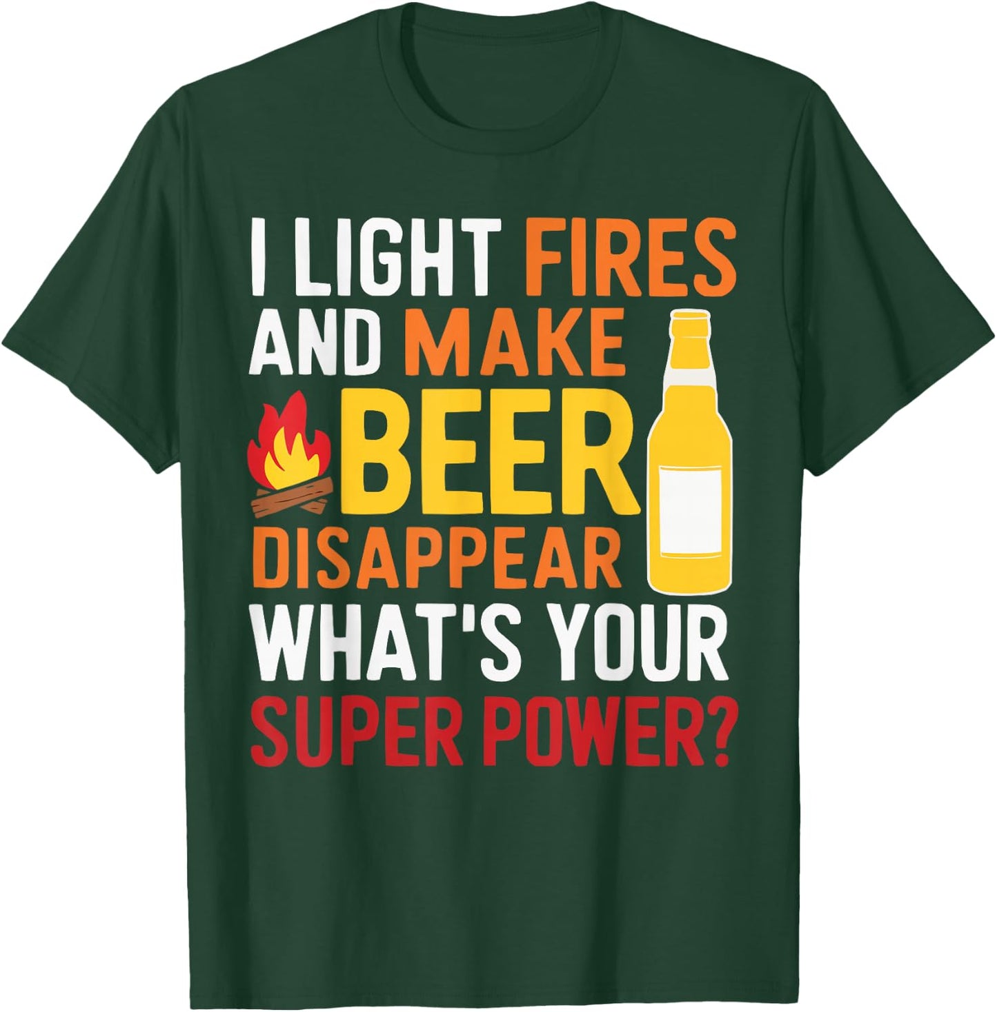 Firepit Outdoor Camp Fire Pit Camping Campfire T-Shirt - T-Shirt | Forest