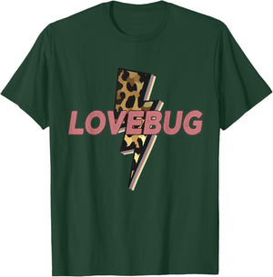 Lovebug Leopard Wife Gf Bolt Thunder Vintage Distressed T-Shirt - T-Shirt | Forest