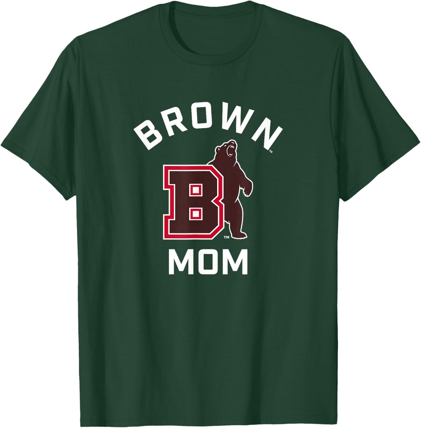 Brown University Bears Arched Mom T-Shirt - T-Shirt | Forest