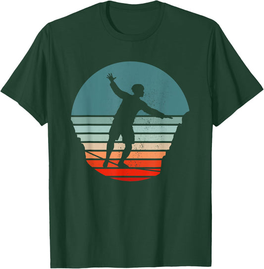 Slackline Retro T-Shirt - T-Shirt | Forest