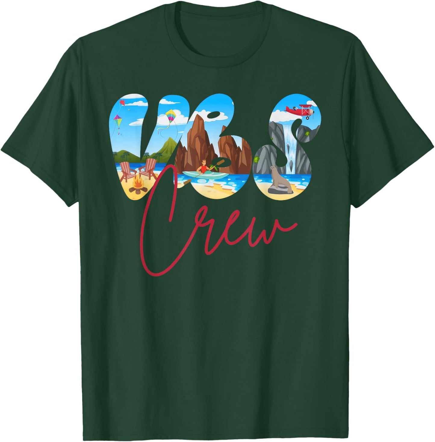Scuba VBS Crew Breaker Rock Beach VBS 2024 Christian Women Kids T-Shirt - T-Shirt | Forest