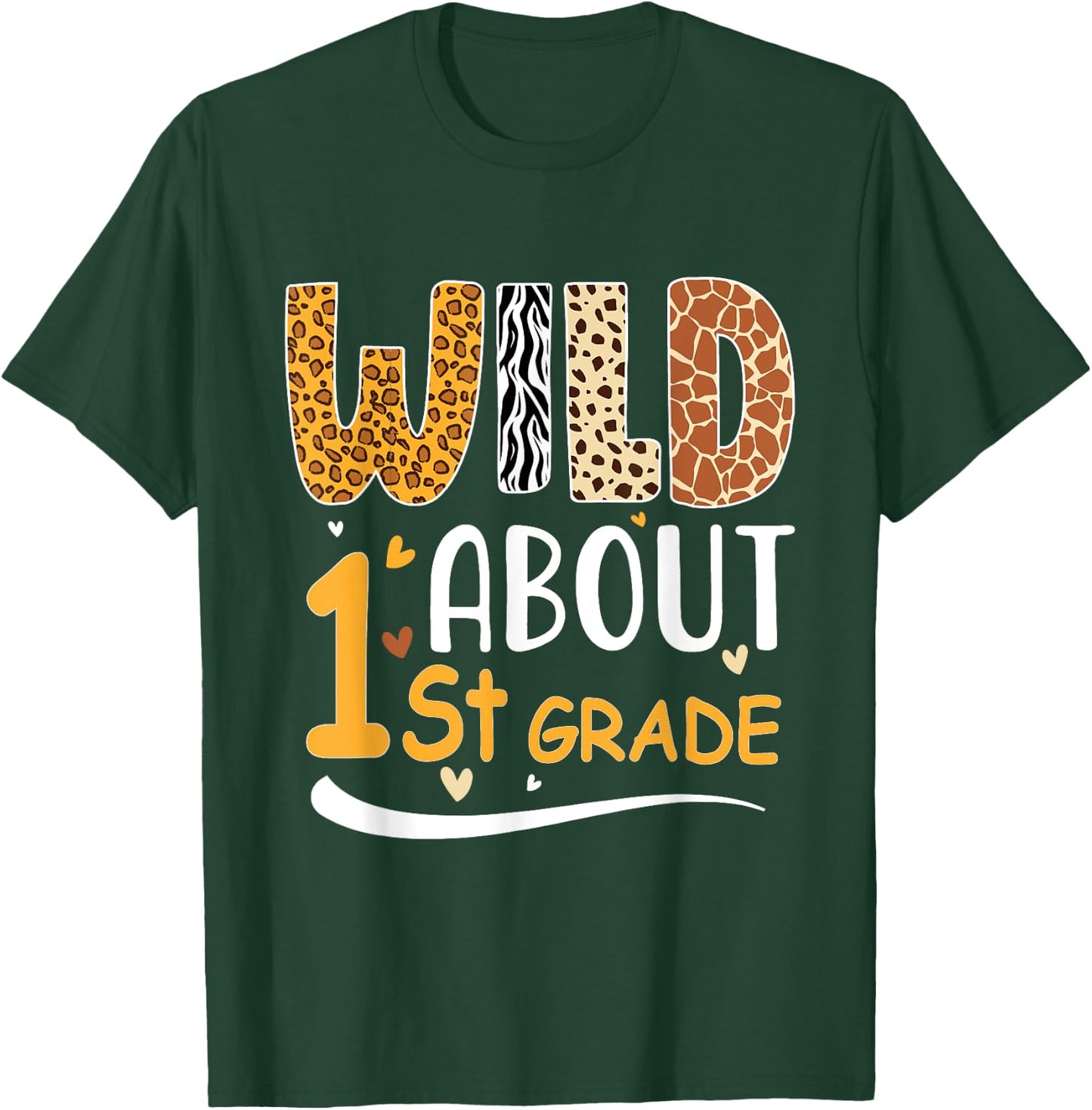 Wild about First 1St Grade Back To School Leopard T-Shirt - T-Shirt | Forest