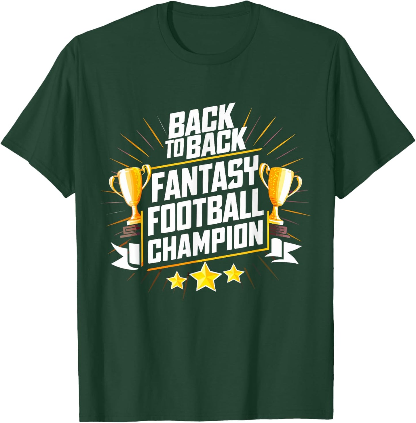 Back to Back Champion Fantasy Football Draft Party Kit T-Shirt - T-Shirt | Forest