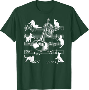 Trumpeter Cats for Cat loving Trumpet player T-Shirt - T-Shirt | Forest