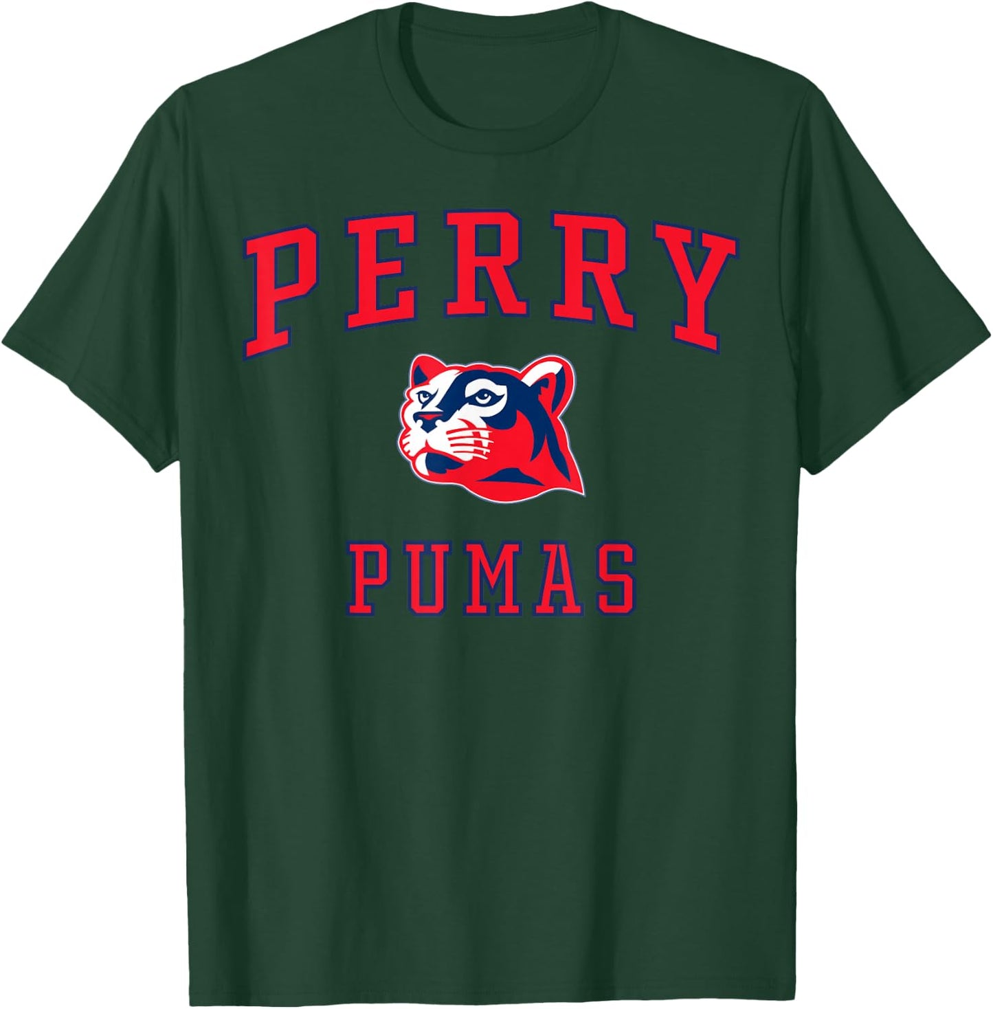 Perry High School Pumas C1 T-Shirt - T-Shirt | Forest