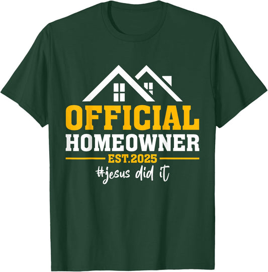 SOMMAS Official Homeowner Est 2025 New Home Owner Housewarming , Small, Black T-Shirt - T-Shirt | Forest