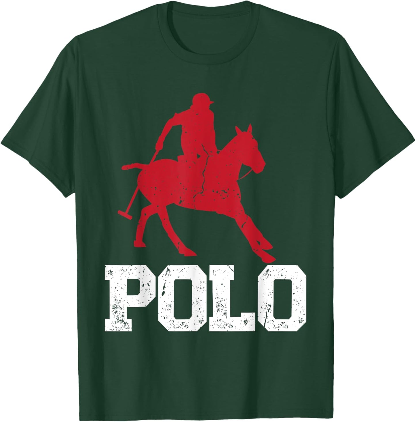 Polo Players Horseback Riding Horse Equestrian Sports T-Shirt - T-Shirt | Forest
