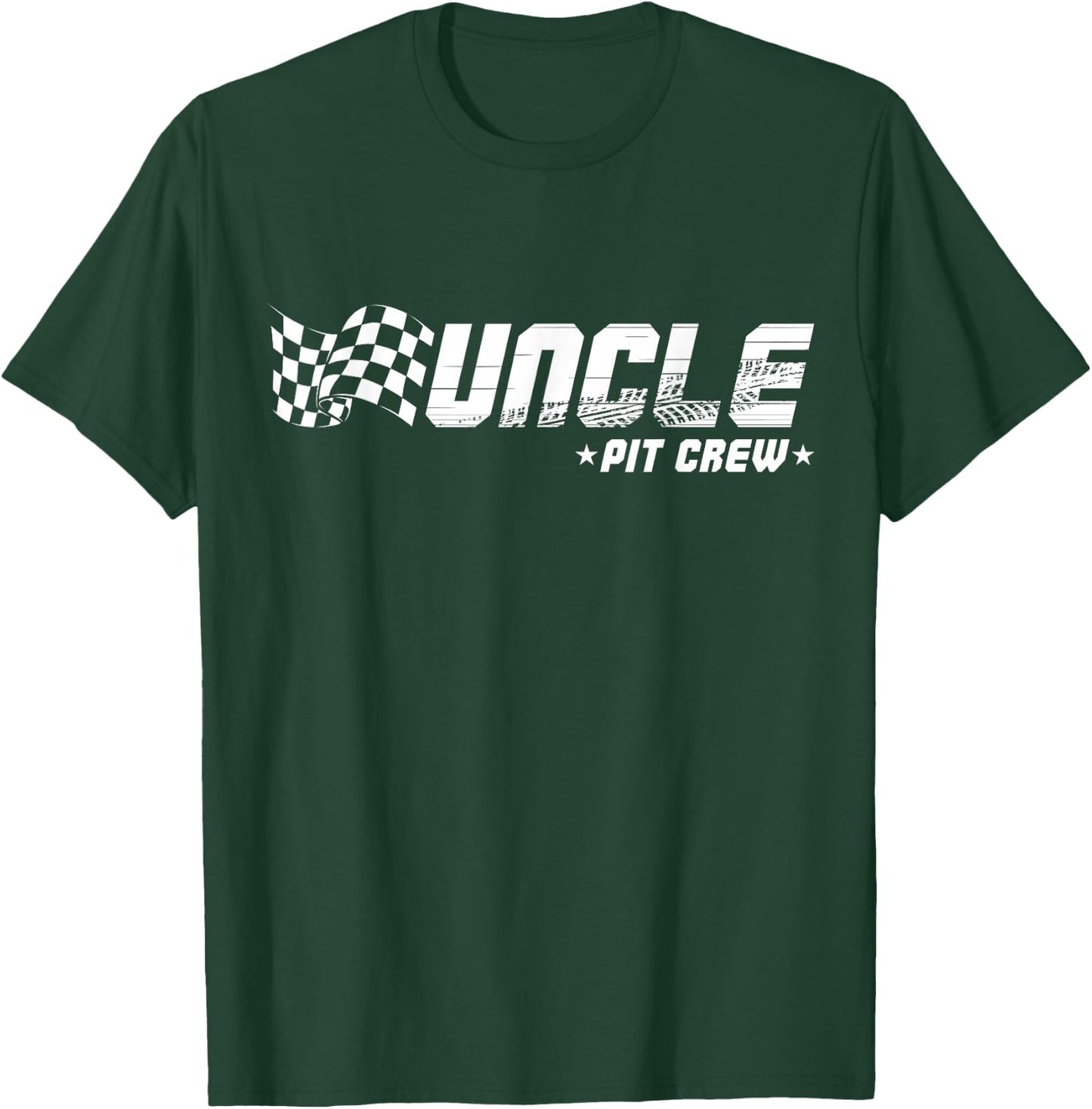 Uncle Pit Crew Race Car Birthday Family Racing T-Shirt - T-Shirt | Forest
