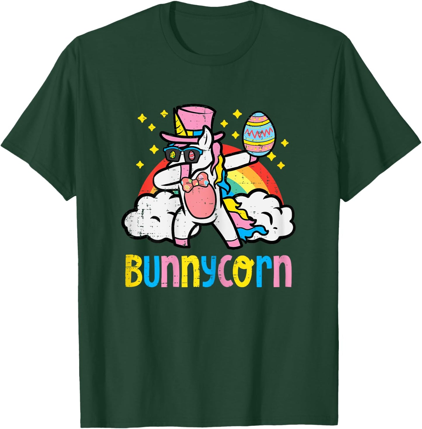 Bunnycorn Easter Unicorn Dab Dance Toddler Girls Kids Women T-Shirt - T-Shirt | Forest