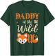 Daddy of The Wild One Birthday Girl Fox Lover Dad Father T-Shirt - T-Shirt | Forest