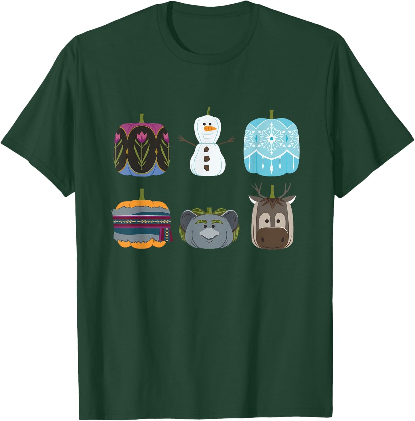 Disney Princess Frozen Pumpkins Autumn Elsa’s Fall Harvest T-Shirt - T-Shirt | Forest